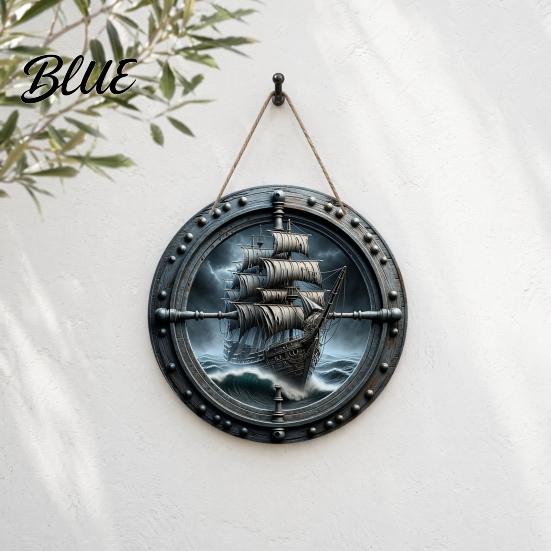 Nautical Wall Art Decorative Hanging Sign Lightweight Wooden Sign with Marine Elements