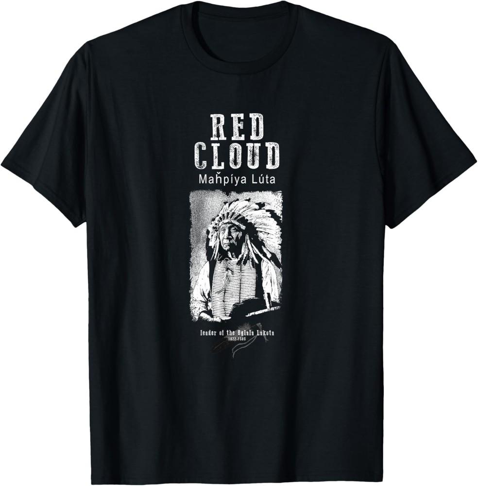 

Червона Хмара-Оглала Лакота Вождь-Сіу-Індіанець Американський Індіанець Футболка Унісекс Футболка XXXXL