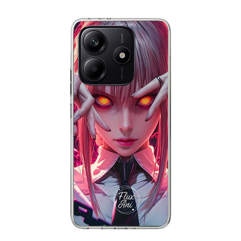 C-Chainsaw Mans Makima Phone Case For Xiaomi Redmi Note 14 13 14S 12S 12 11S 11T 11E Pro Plus 10S 10 9S 9 Art Customized Coque C