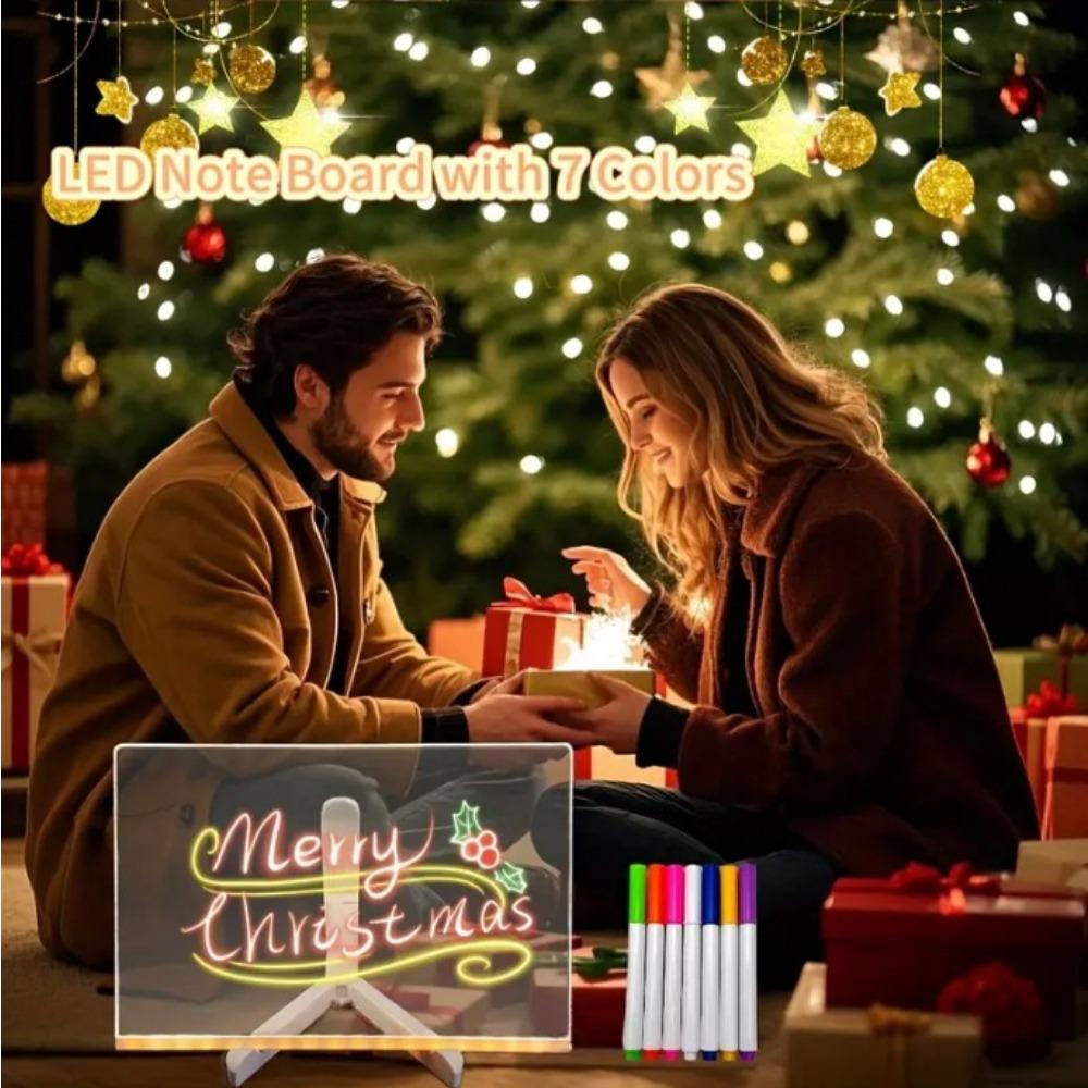 1SET Luminous ins Acrylic Night Light Transparent Light Desktop DIY Handwritten Light Message Painting Night Light lam