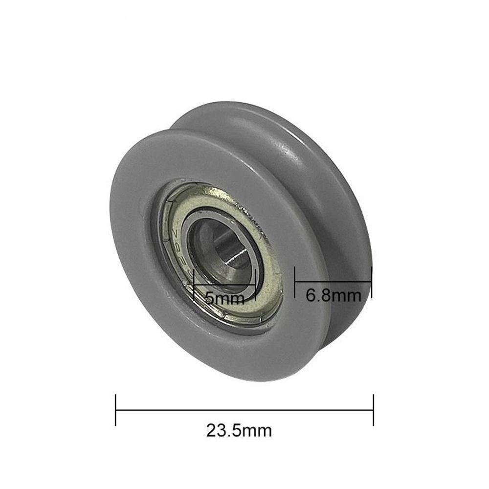 10Pcs Nylon POM Bearing Pulley Stainless Steel Rubber-Coated Pulley for Doors Windows