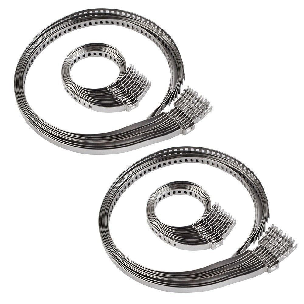 20Pcs Stainless Steel Auto Hoses Clamps Adjustable 20-125mm Car Accessories Cars CV Boots Clamps