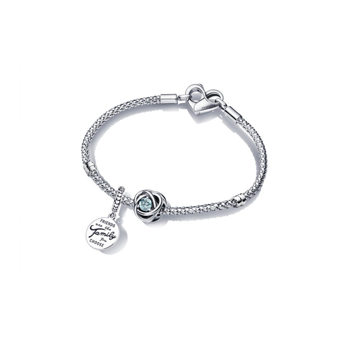 Pandora Birthstone Story Bracelet Women bracelet Silver ZT2873 Box,18,March Birthstone
