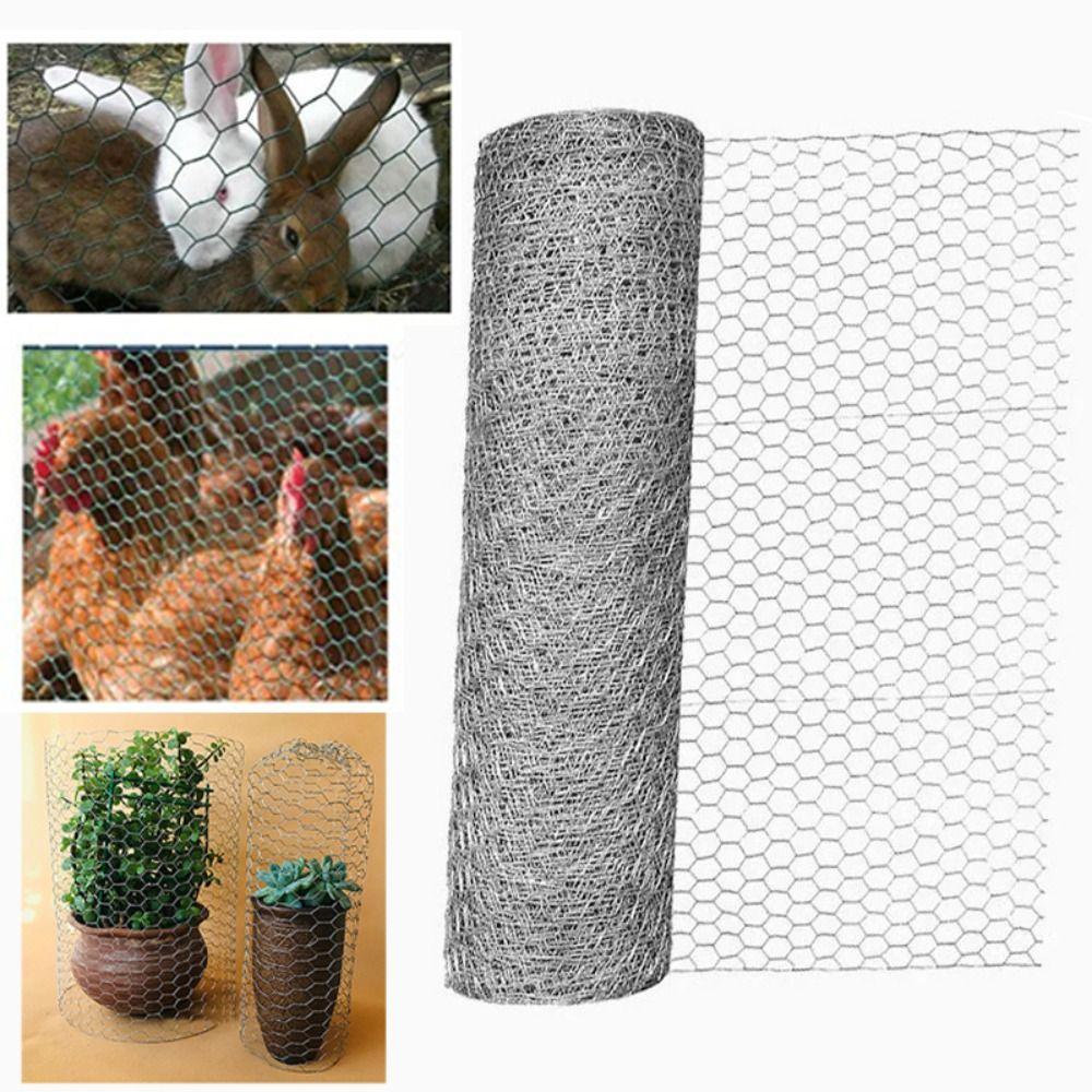 Galvanised Chicken Wire Mesh 0.1/0.35/0.4m Pet Wire Netting Rabbit Fencing  for Animal Enclosures