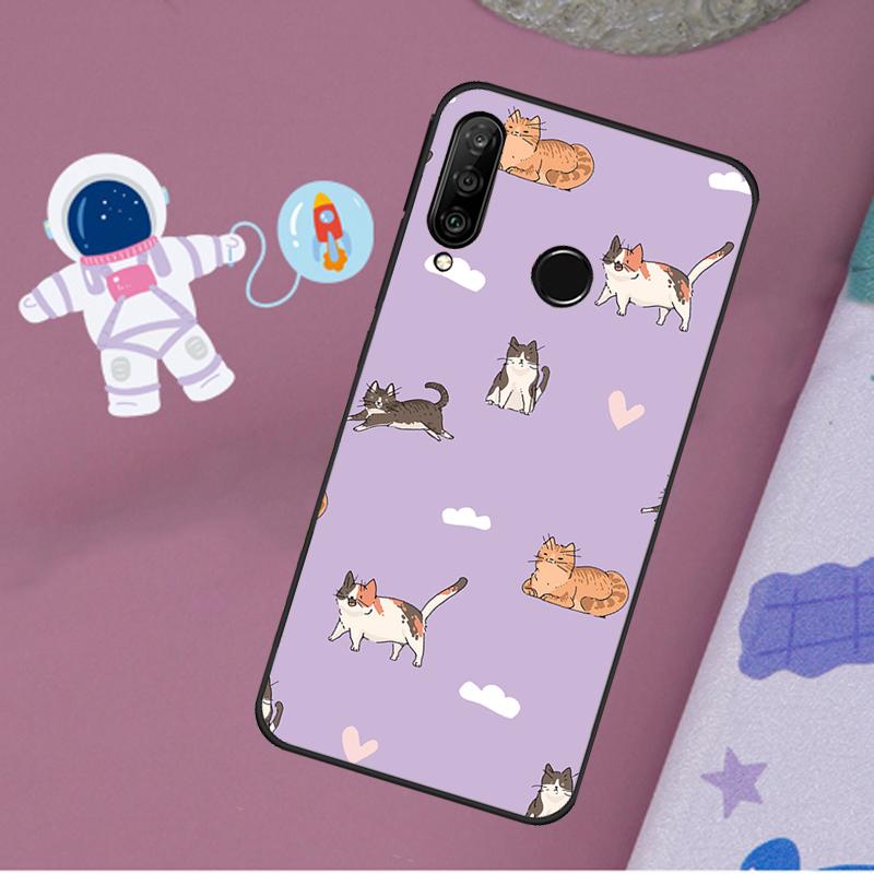 Funny Cat Collage For Huawei Nova 12s 12i 11i 8i Y73 Y72 Y61 Y91 Y90 Y70 Y60 9 10 SE P30 P40 Lite P60 Pro Case