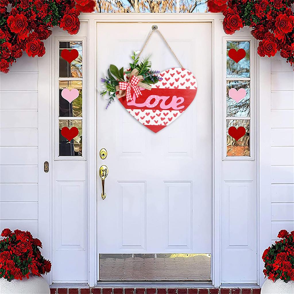 Door Hanging Sign Happy Valentine Day Pendant Wall Door Pendant Home Party Ornaments For Walls  Doors Decorations