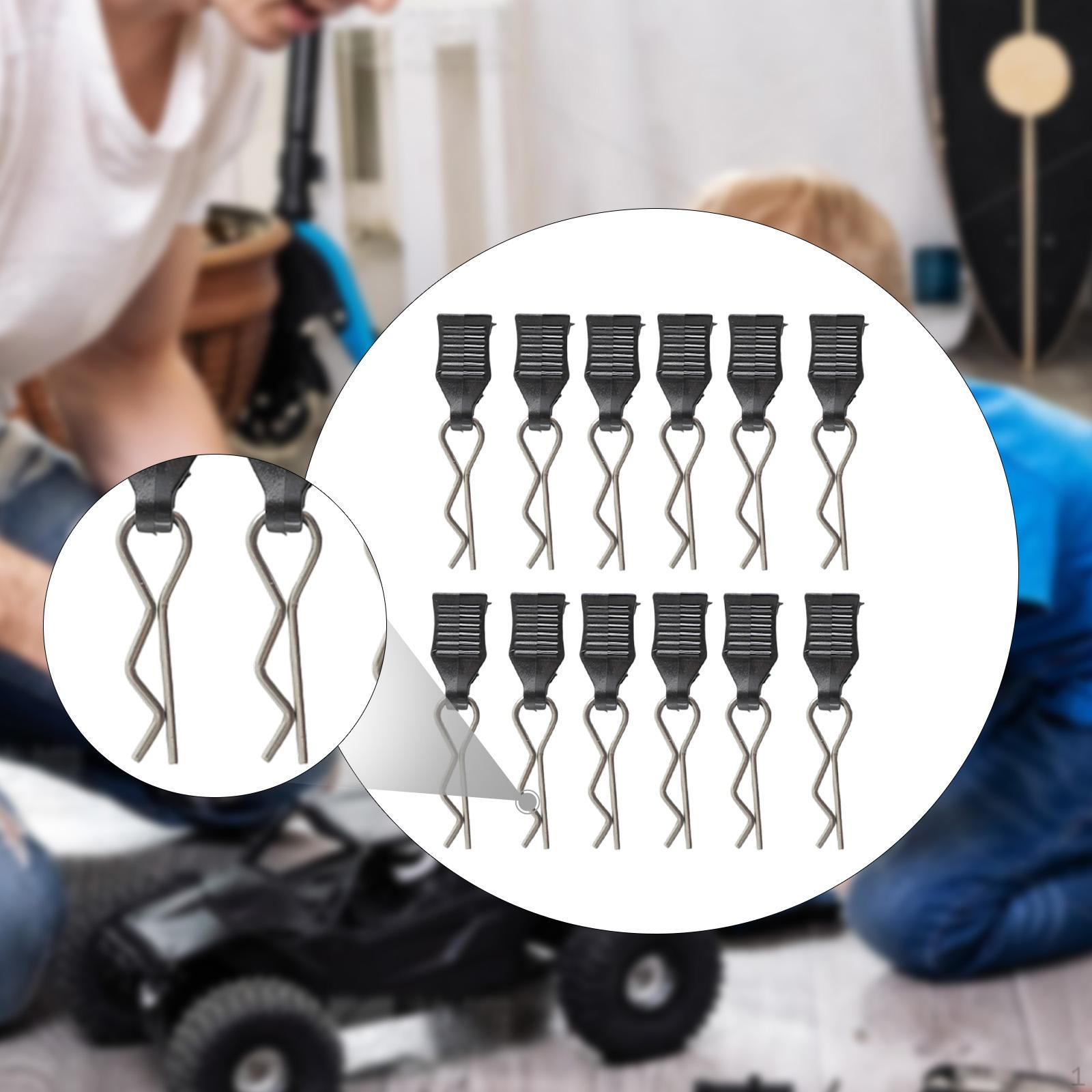 

12 Pieces RC Cars Body Clips Pins Parts DIY Practical Upgrade Sturdy Accessory R for