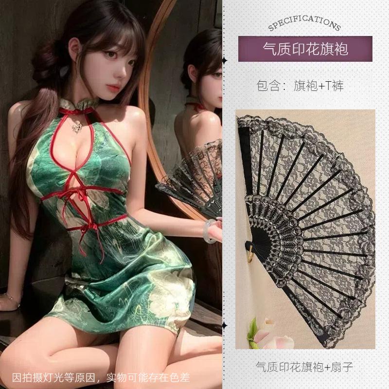 Sex underwear Year of the Snake sexy pure desire wind hollow disc buckle perspective printing backless strap