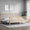 VidaXL Cadre de lit avec tête de lit 200x200 cm bois massif 3193811