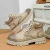 Martin boots comfortable new autumn British style retro high-top boots wear-resistant thick-soled heightening rhubarb boots