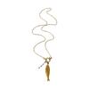 Conch/Fish Layering Necklace Stainless Steel Jewelry Lightweight Beach Collarbone Chain For Daily Accessories