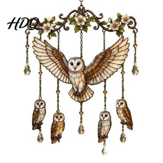 Lightweight Garden Chimes Outdoor Bird Wind Chimes Decorative Hanging Pendants Acrylic Porch