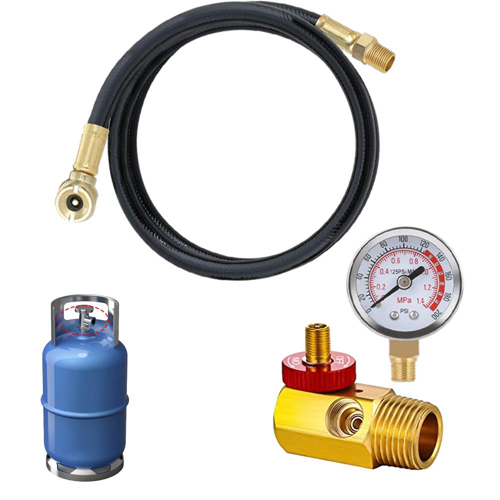 Practical Air Tank Repair Kit Safety Valve 1/2\" MNPT 1/4\" FNPT 1/8\" FNPT Air Tank Hose Assembly Air Tank Valve
