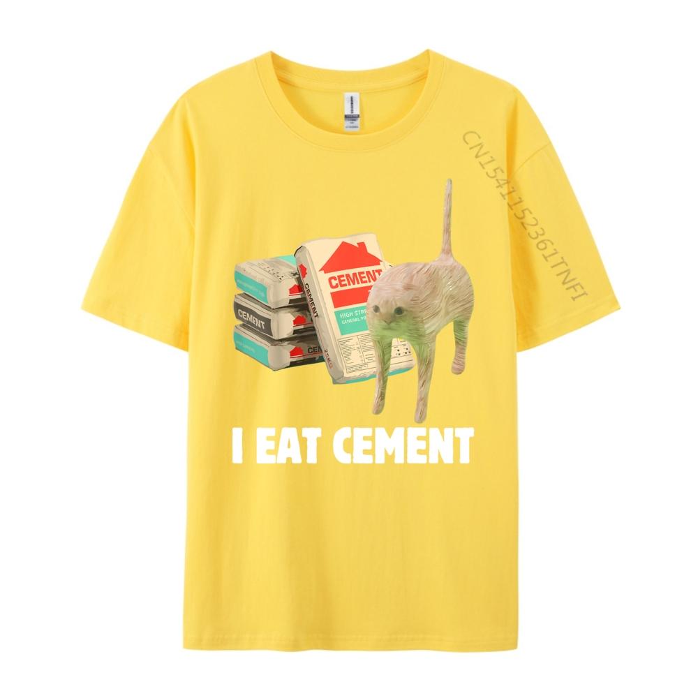 

Смешной мем про кота Интернет-мемы Юмористическая шутка Каламбур Бесплатная доставка Одежда Мужские футболки Марди Гра XXXL жёлтый