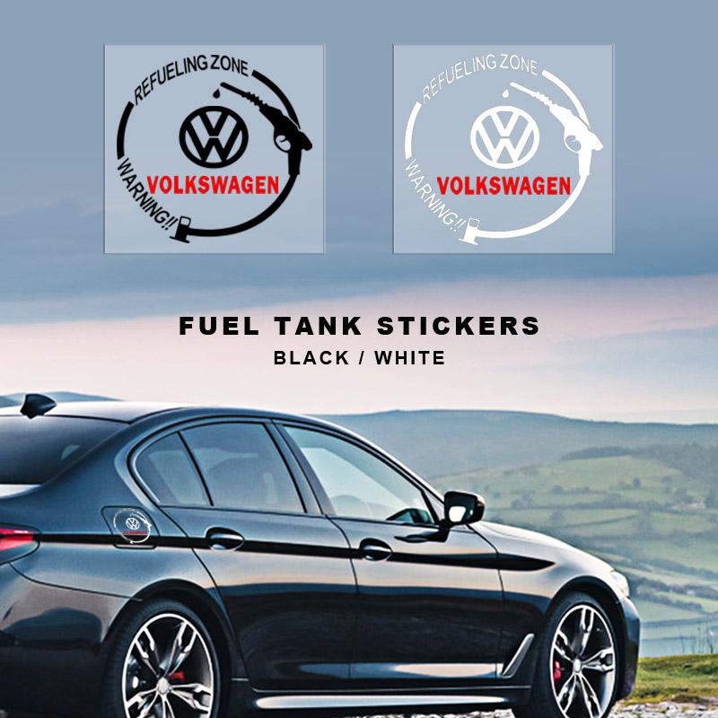 Car Badge Vinyl Reflective Fuel Tank Cap Stickers Decal Accessories For Volkswagen CC Polo 6R Golf 4 5 6 7 MK7 MK4 MK6 Passat B6 B8 T4 T5 Tiguan