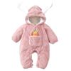 Famuka Winter Rabbit Baby Hooded Romper Fluffy Kigurumi Costume for Baby Shower Boys and Girls 100th Day Celebration Gift Coverall, Jumpsuit,