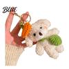 Fashionable Bear Charm Plush Keychain, Cute Puppy Bag with Portable Decoration Crocheted Accessories, Stuffed Animal Pendant for Women Girls Backpack