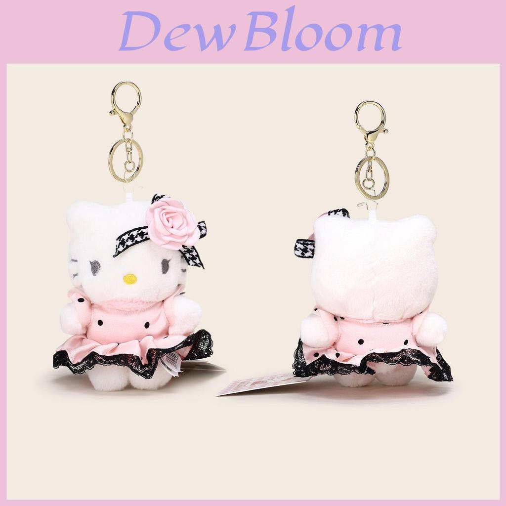 Portachiavi Peluche Hello Kitty Con Fiore E Vestito di Pizzo Decorazione Per Collezionisti Regalo