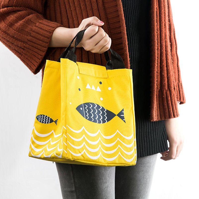 Artone Fish Oxford Reusable Lunch Bag With Thermal Insulation And Premium Material