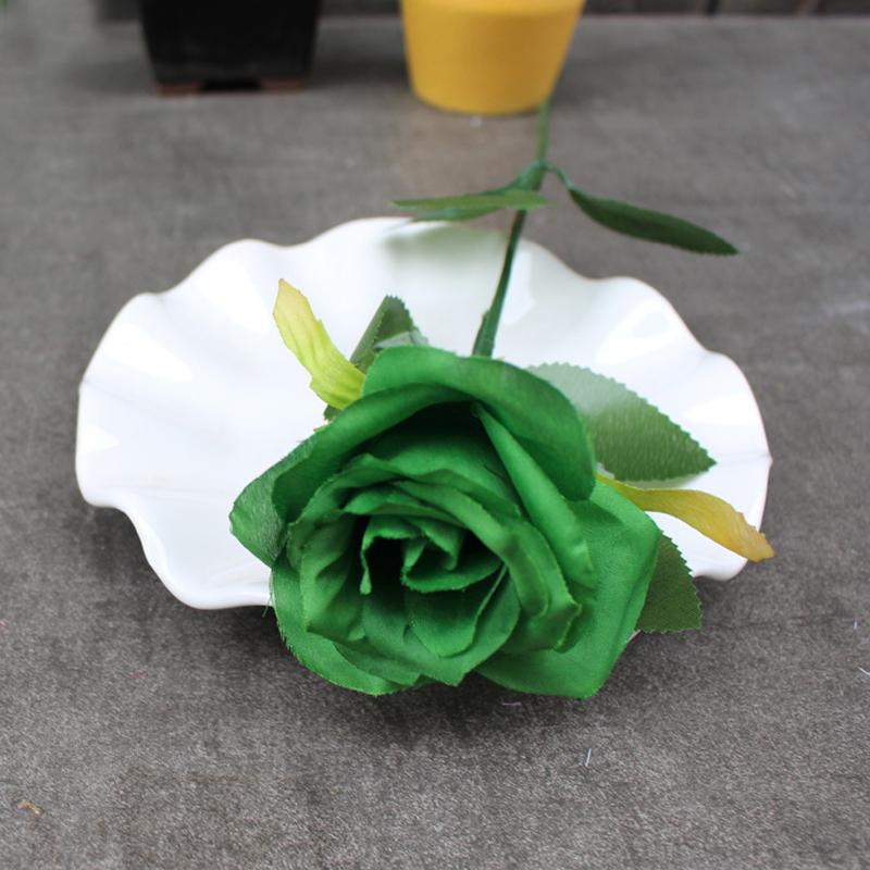 1PC Home Obývací pokoj Hedvábná černá růže Simulovaná růže Umělá květinová kytice Gotická