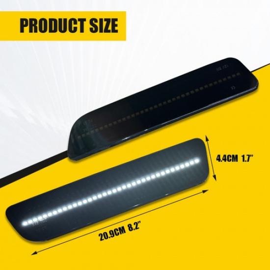 For 05-09 Ford Mustang Smoked Rear Bumper Reflector Side Marker White LED Lights