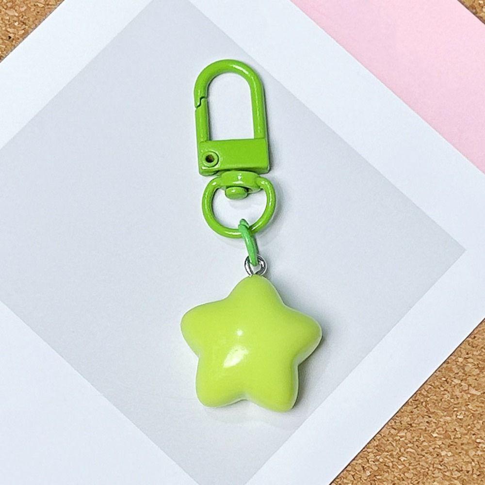 5 Stück Pentagramm Dickerchen Stern Schlüsselanhänger nachtleuchtend Rucksack Anhänger Lustig Dekorativ