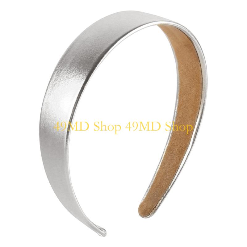 

49MD Sparkling Thin Headpiece For Women Men Unisex Leather Hair Group Dermocare Makeup Sports Party Wear Elegant Not Slip Plan серебряный