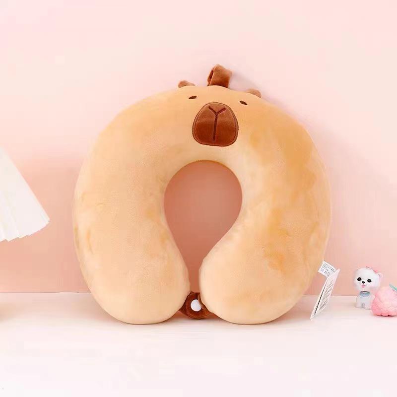 Customizable Cartoon Embroidery U-Shaped Memory Foam Neck Pillow for Travel & Home