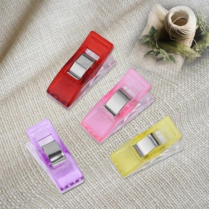 25PCS Sewing Clips Plastic Clamps Quilting Crafting Crocheting Knitting Safety Clips Assorted Colors Binding Clips Paper