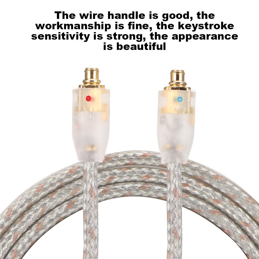 Opletený kabel pro sluchátka pro se215 se425 se535 se846 ue900(Transparentní bez mikrofonu)