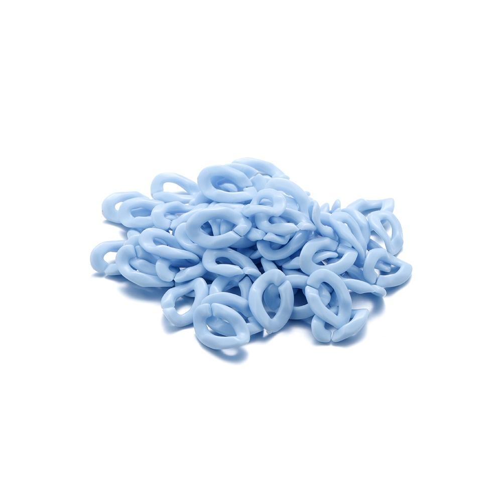 50/100Pcs Colorful Twisted Acrylic Link Chain Assembled Parts Beads for DIY Necklace Jewelry Making Findings Accessories