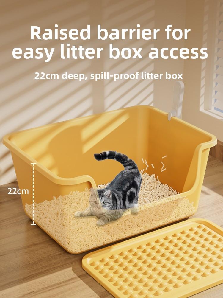 Extra Large Open-Top Litter Box Anti-Spla Giant Size Toilet for S Pet Supplies Sand Pan Special Large Size