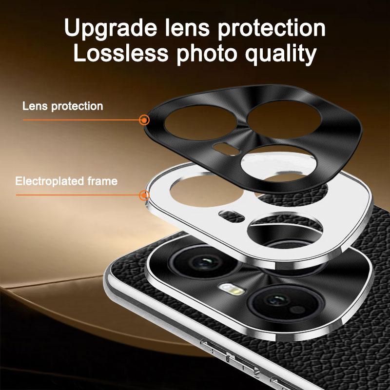 For Huawei Honor 400 Pro Case Luxury Lichee Leather Skin Protective Back Cover Case For Honor 400 400Pro Global Version Shell