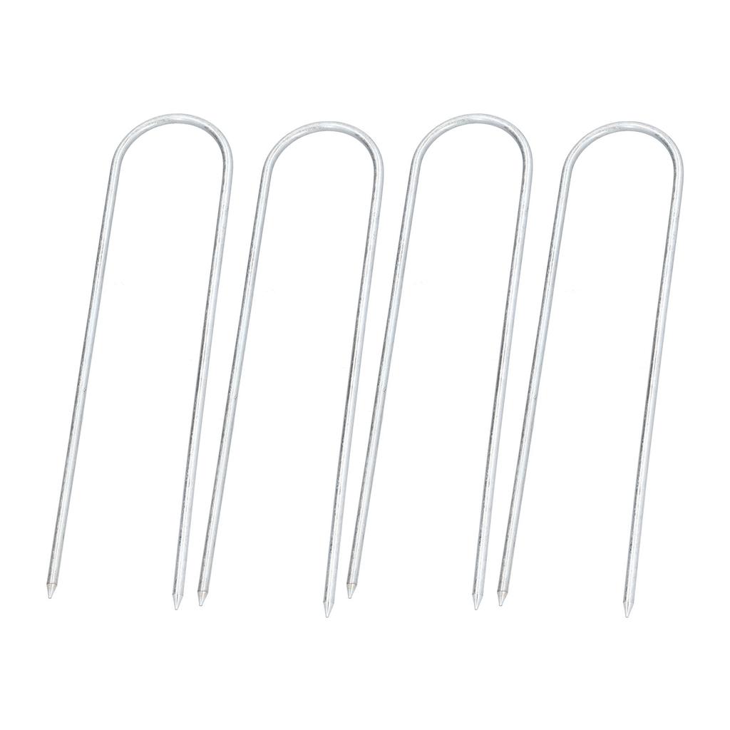 Garden Staples Galvanized U Shaped Garden Fencing Peg for Greenhouses Lawns Gardens