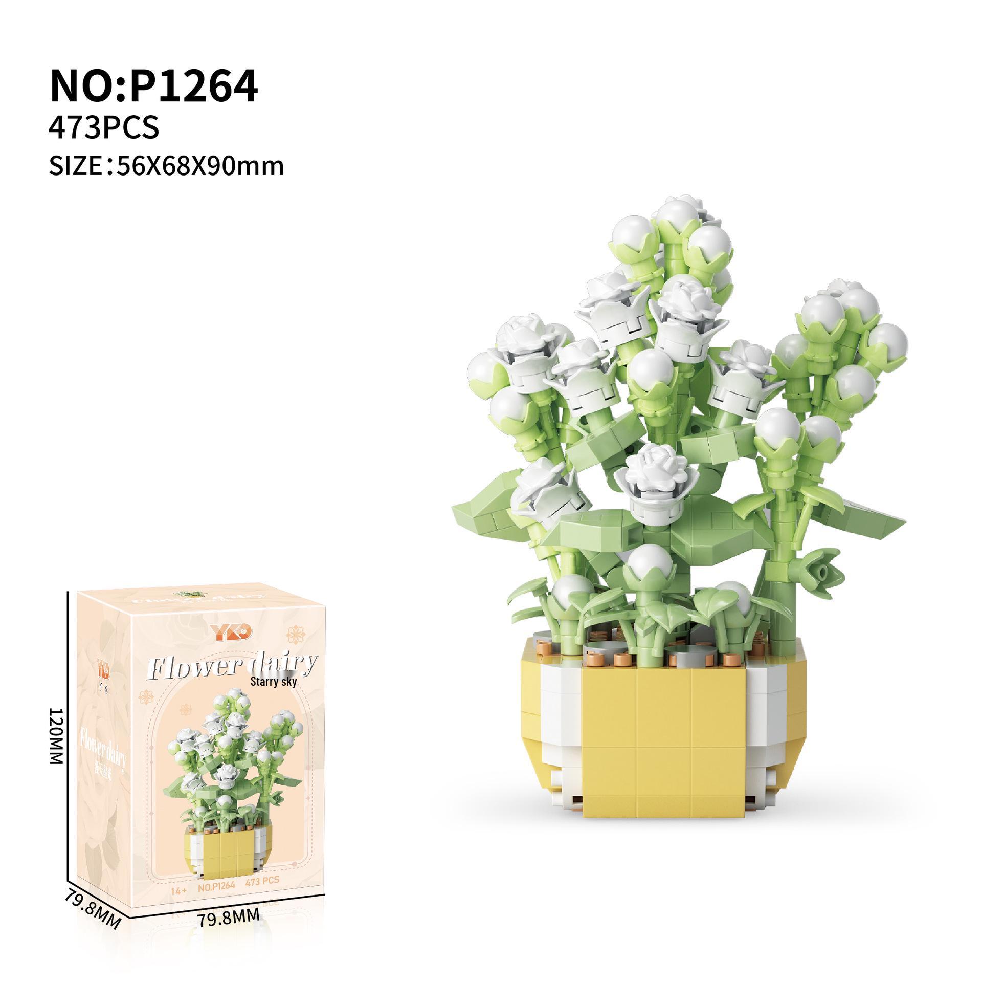 

Цветочные строительные блоки, совместимые с Lego: Имитация комнатного растения, Букет подсолнухов, Креативная игрушка для сборки для девочки