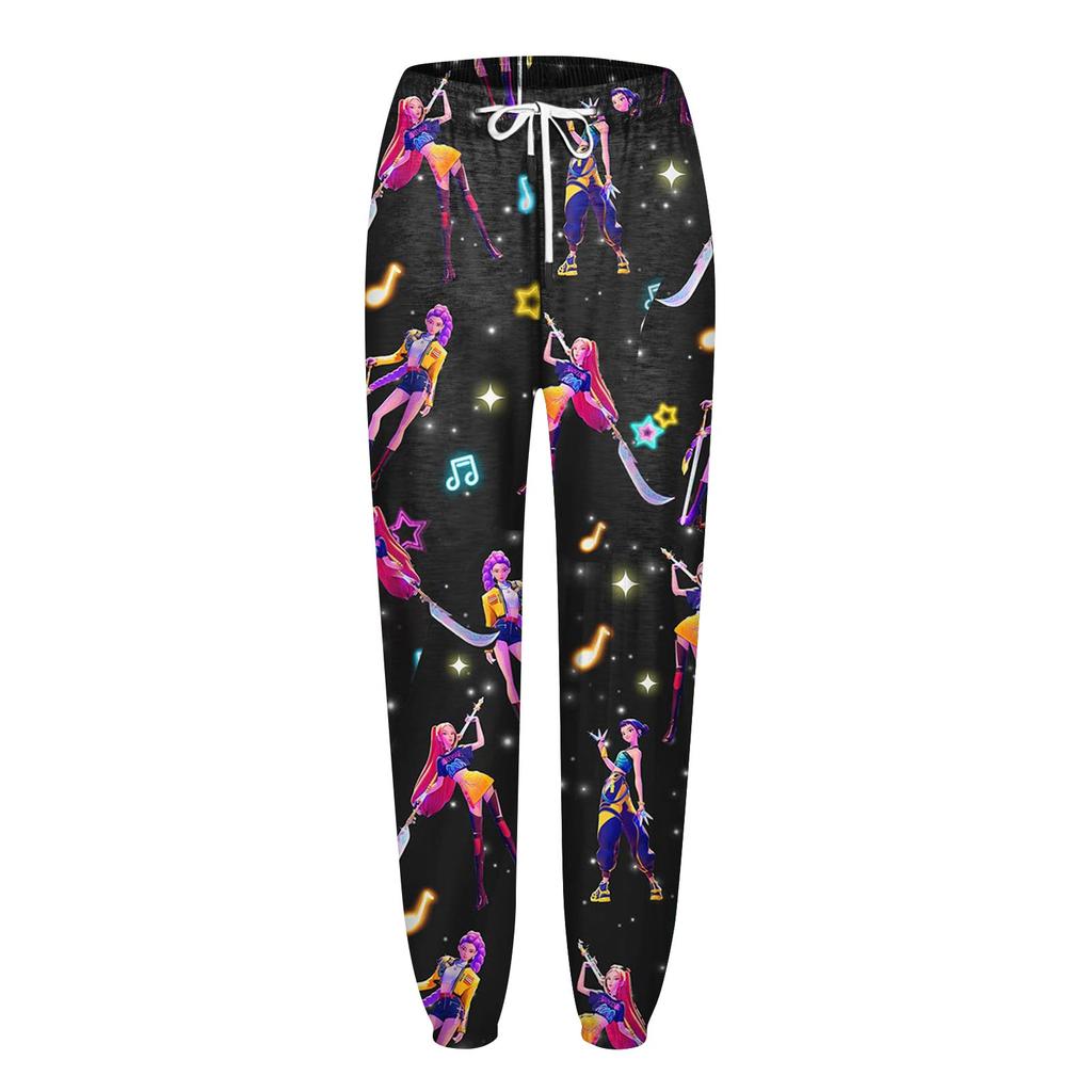 Women's Casual Fashion Print Casual Drawstring Elasticated Waist Drawstring Pants