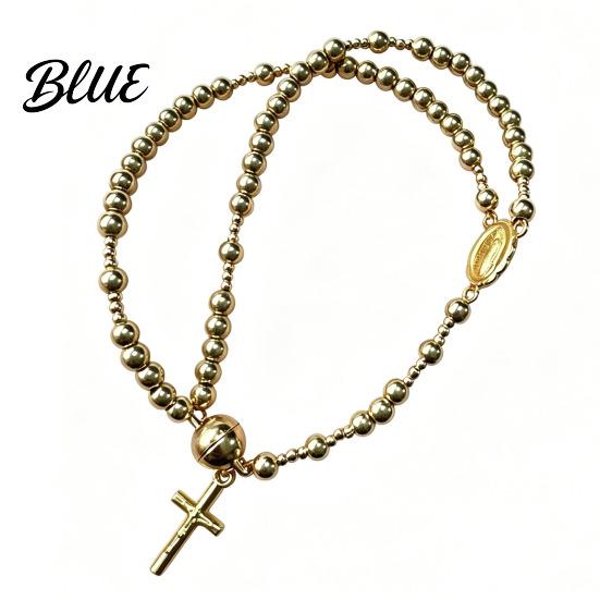 Devotional Bead Bracelet Rosary Magnetic Closure Handmade Christian Prayer Beads