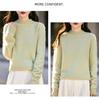 2025 Autumn/Winter Women's Seamless High Neck Wool Sweater - Versatile, Long Sleeve Knitwear