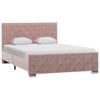 VidaXL Bed Frames Rose Velvet 120x200 Cm