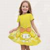 New Summer Girls Dress Fashion Cartoon Cute Cinnamoroll &Hello Kitty 3D Printing Dresses Kids Short Sleeve Princess Clothing
