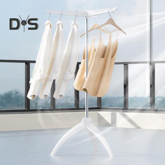 Skládací stojan na oblečení se 3 závěsnými tyčemi Vysoká stabilita Silná nosnost Jednoduchá instalace Skládací věšák na kalhoty a kabáty