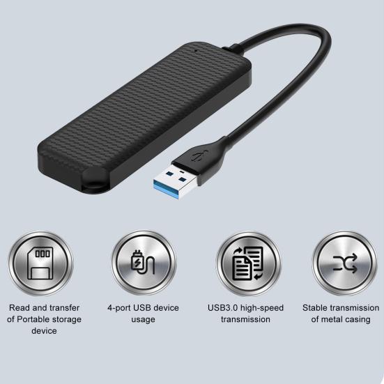 USB3.0 Hub 4-in-1 Multifunctional Docking Station Plug And Play High Speed Data Transfer Multi Splitter Adapter 4 Port Replicator Laptop Accessories