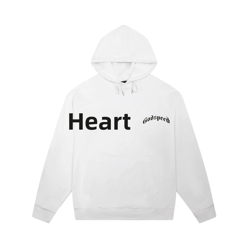 Godspeed Heavyweight Cotton Hoodie Long Sleeve Printed Sweatshirt Unisex High Street Hip Hop Style Casual Loose Fit Streetwear