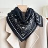 71 Series Neck Cashew Flower Square Scarf Silk Scarf Female Korean Version Versatile Literary and Retro Neck Protection Decorative Small Scarf