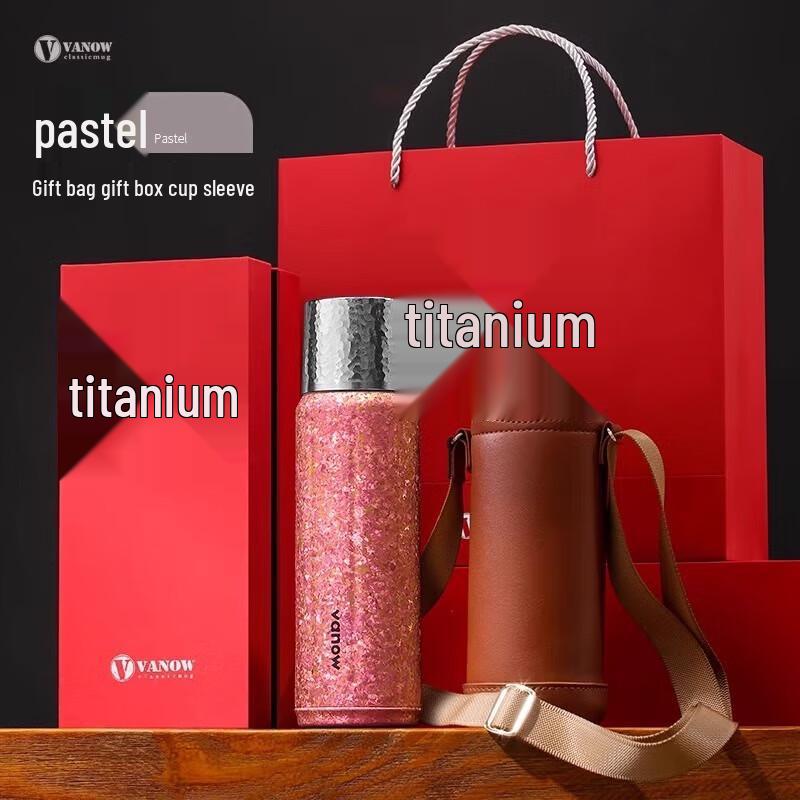 Vanow Double-Layer Pure Titanium Insulated Tea Infuser Mug