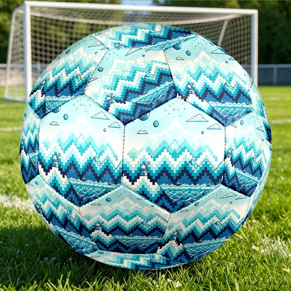 1pc Space Exploration Themed Soccer Ball, Size 5, Lightweight PVC Material, Outdoor Training Soccer Ball Gift. q62249 Size 5