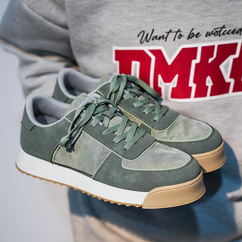 Casual Sports Shoes Men Increased Fashion Leather Casual Shoes Board Shoes High Quality Outdoor Chunky Sneakers British Style