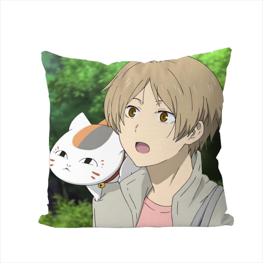 

Anime Natsume Yuujinchou Pillow Case For Car Sofa Decorative Home Doublesided Print Plush Square Throw Pillow Cushion Cover 30x30cm