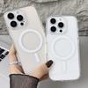 Transparent Magnetic Case with Touch Button for iPhone 17Ai/16 Pro Max/Plus