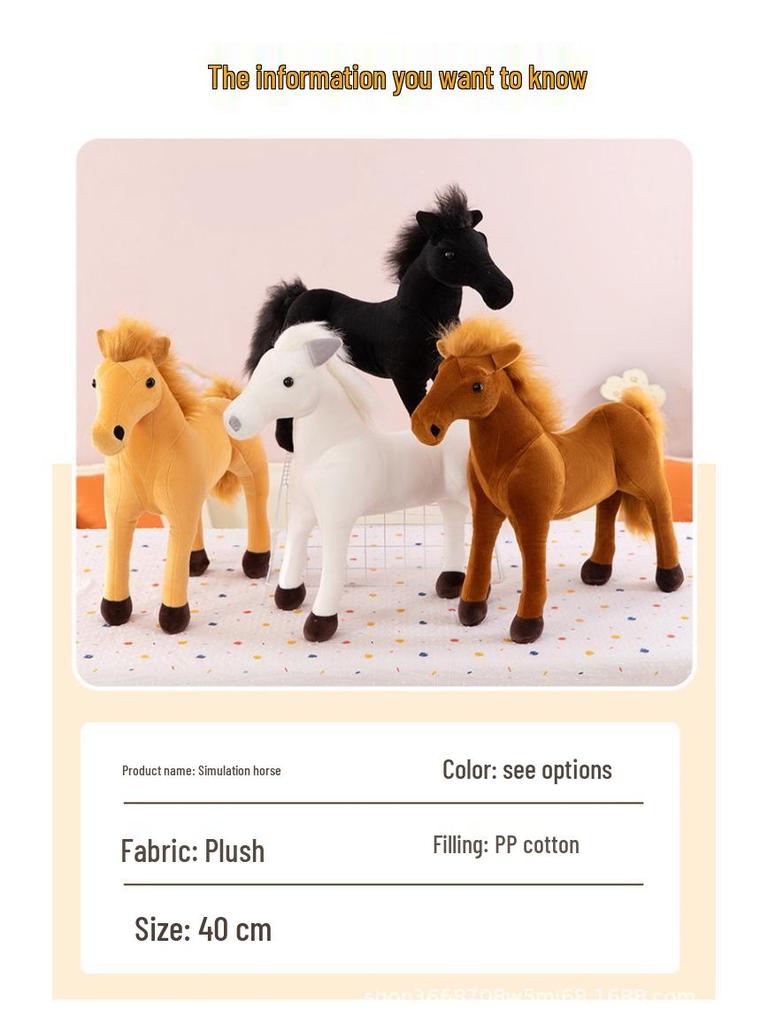Year of the Horse Pony Plush Toy - Children’s Horse Doll & Photo Prop
